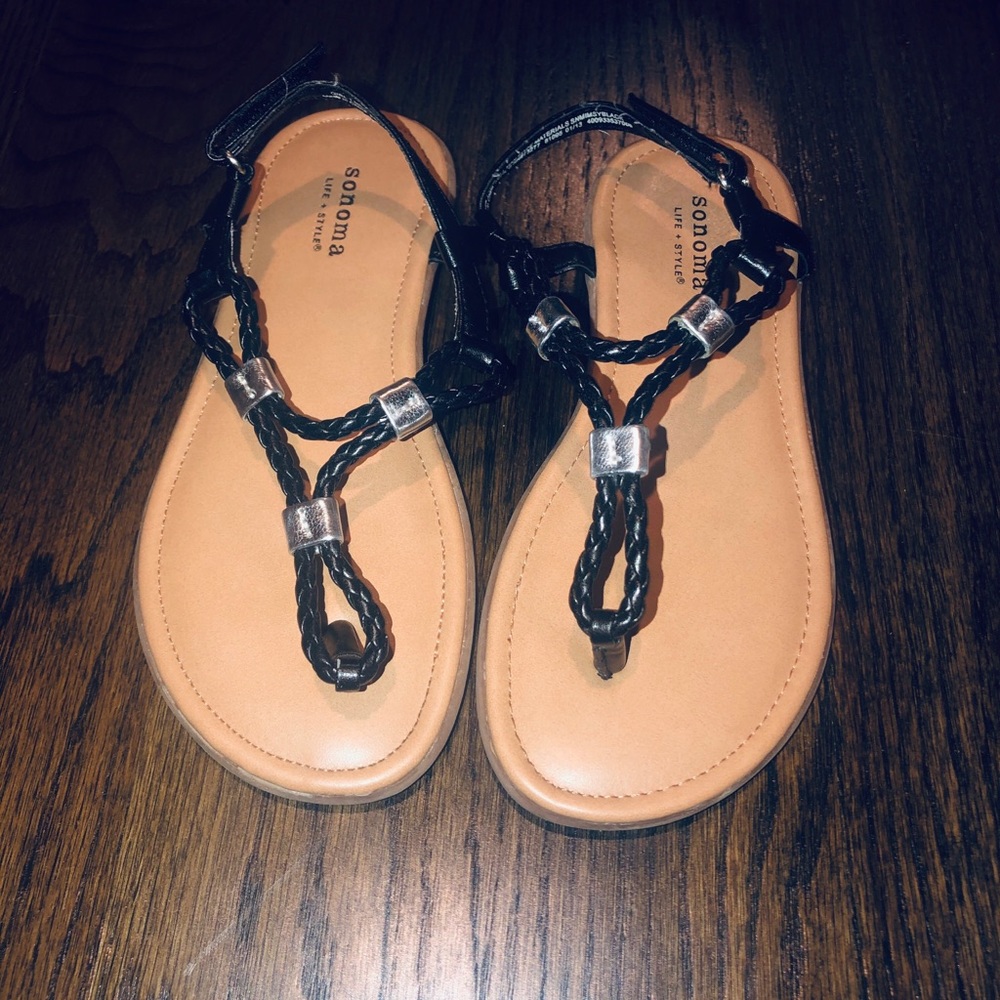 Sonoma girls sandals size 1 black